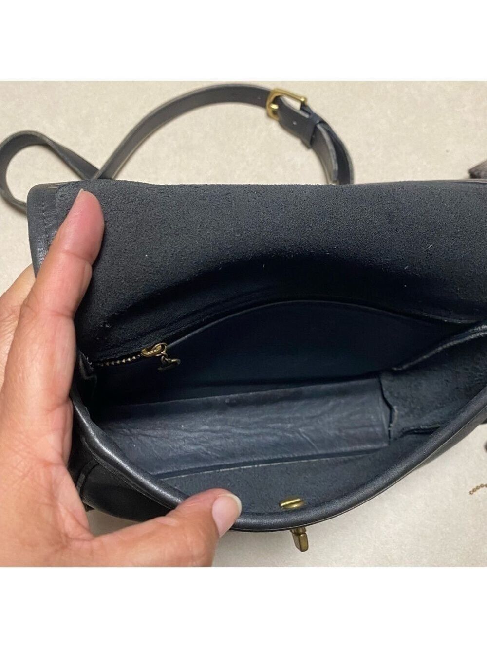 Coach Bag Black Vintage Devon Shoulder Bag- Restored - Picture 16 of 17